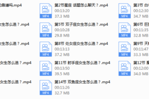 2018年星座大师 12星座女生秘籍
