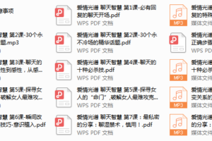 2018年爱情光谱《智慧聊天》