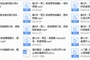 每周两小时，在家就能练出好身材