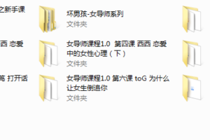 【经典课程】坏男孩女导师课程合集