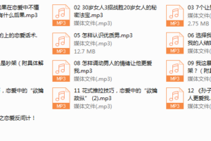 一个人听的恋爱技巧