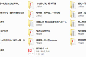 17本恋爱撩汉心法书籍