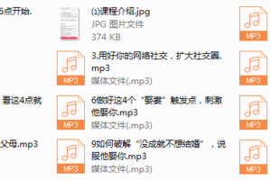 高效率嫁人系列课