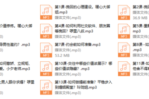 系列16-【恋爱学会】挽回爱情主题课程