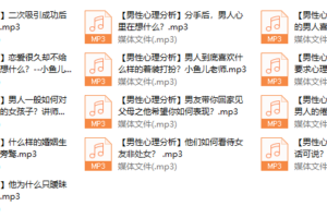 系列17-【恋爱学会】男性心理分析课程