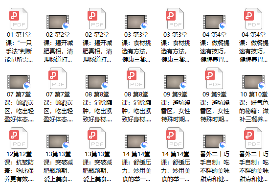 12、越吃越瘦，16堂减脂餐轻松吃出健康好身材