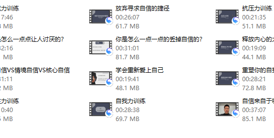 【阿伦】核心自信精进训练课