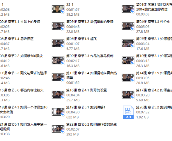 鸭哥《亚哥抖音框架课》完结