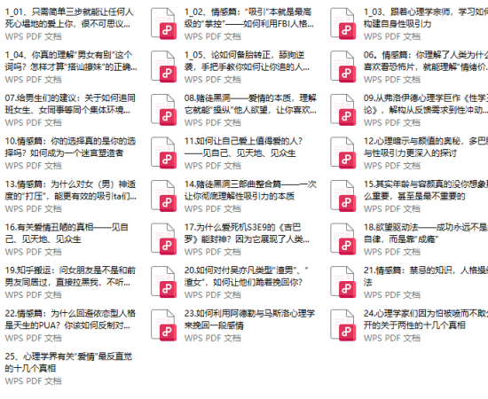 情感篇合集干货逻辑25篇