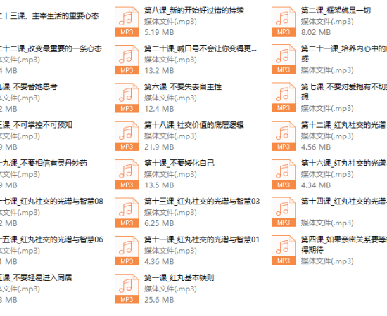 红丸十大人生法则（音频版）