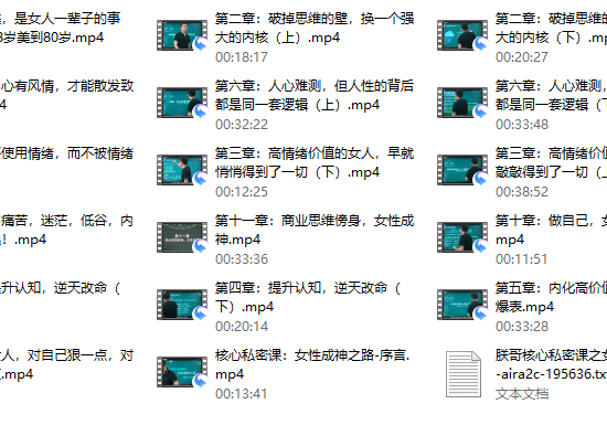 朕哥核心私密课之女性成神之路