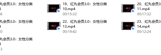 红丸3.0之女性分类