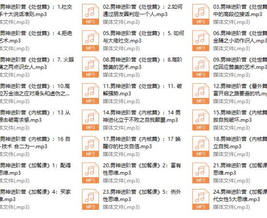 《高段位男神进阶营》——浪哥出品
