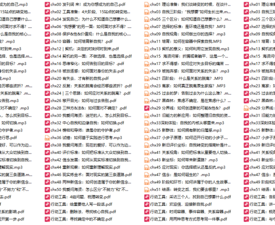 【完结】陈海贤·自我转变50讲