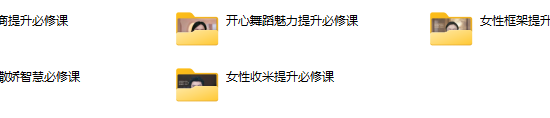 女性全套框架提升必修课（共五课，视频课程）