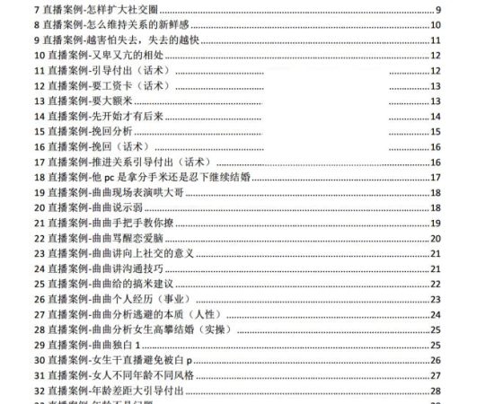 《曲曲直播12万字案例笔记》PDF