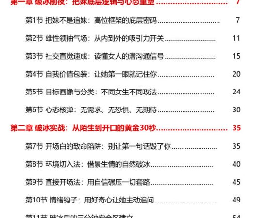 《PUA把妹:从0到1上手手册》